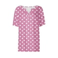 thumbnail image 6 of Tank Tops for Women Summer Shirt for Women, Tops for Women 2025 Polka Dot Short Sleeve V Neck Casual Shirts Trendy Vintage Comfy Outfits, 6 of 6