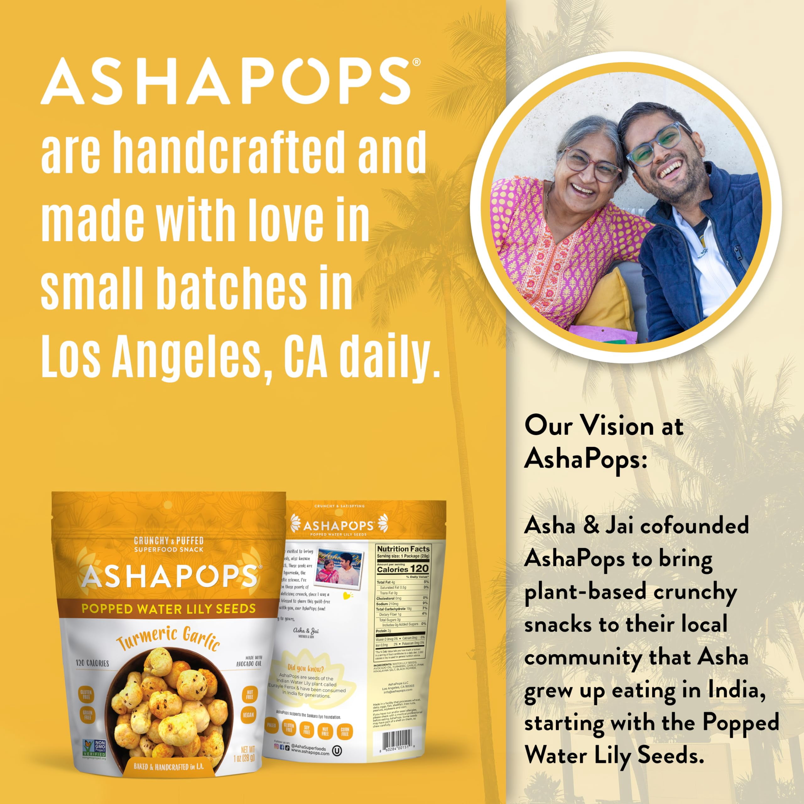 (Pack Of 6) Ashapops Seeds Lily Water Turmeric Garlic 1 Oz