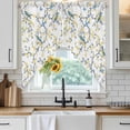 thumbnail image 6 of Yellow Spring Floral Swag Valances for Windows, Kitchen Window Curtains Over Sink, Watercolor Birds Elegant Pastoral Window Treatment Curtains for Living Room/Bedroom Curtains 2 Panel Sets 36"x45", 6 of 8