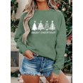 thumbnail image 3 of Women Christmas Sweatshirt Christmas Tree Graphic Long Sleeve Shirt Xmas Holiday Pullover Top, 3 of 5