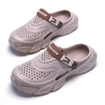 thumbnail image 5 of Rokment Mens Wide Width Orthopedic Clogs Garden Shoes with Back Straps and Arch Support Comfortable Closed Toe Open Back Walking Sandals Quick-Dry Casual Slippers Khaki Size 11, 5 of 6
