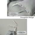 thumbnail image 5 of TOSMO 100% Linen Duvet Cover Set with Button Closure, 3 Pieces (1 Duvet Cover with 2 Pillowcases), Soft Breathable Durable Farmhouse Bedding, 5 of 6