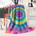 thumbnail image 2 of Pink Tie Dye Petal Mandala Pattern Blanket,Comfortable Soft Flannel Throw Blanket,All Season,Warm Lightweight Blankets for Sofa Bed Couch Living Room Chair,40"x50", 2 of 4