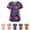 Purple, variant on OIOLOYJM Halloween Womens Short Sleeve Tops Happy Funny Graphic Stretchy V-Neck Scrub Tops Novelty Holiday Scrub Shirts with Pockets