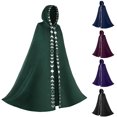 thumbnail image 2 of Capas renacentistas, capas renacentistas, pañuelos en la cabeza y trajes lunares estampados mensualmente (talla L verde), 2 of 4