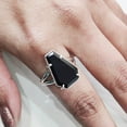 thumbnail image 5 of Coffin Shape Black Onyx Ring, Natural Black Onyx Ring, December Birthstone, Womens Ring, Coffin Ring, 925 Sterling Silver, Christmas, Handmade, Statement Jewelry, Coffin Shape Gemstone Ring, 5 of 6