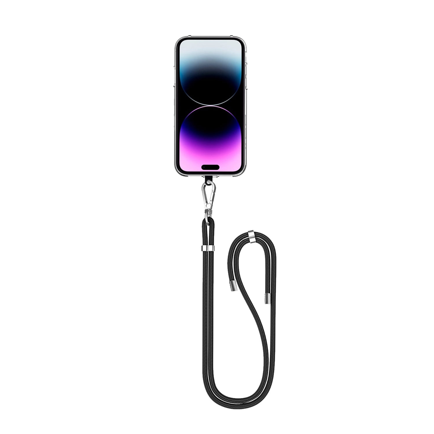 Mobile Phone Straps with Card Holder - Black