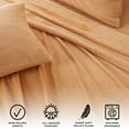 thumbnail image 3 of Ridge & Cove Velvet Plush Fleece Solid Sheet Set, Full, 4 Pieces, 3 of 6