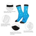 thumbnail image 3 of Fuzoiu Winter With Snowflakes Print Kids Socks For Boys Girls,Grip Crew Socks with Non Slip,Lightweight Stretch Crew Socks,Toddlers Crew Boot Socks, 3 of 5