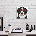 thumbnail image 3 of Epic Graffiti 'Bernese Mountain Dog Wearing Hipster Glasses' by Furbaby Affiliates, Canvas Wall Art, 12"x12", 3 of 8