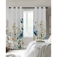 thumbnail image 3 of Blue Spring Floral Blackout Curtains 72 Inches Long for Bedroom, Watercolor Blooming Summer Botanical Thermal Insulated Room Darkening Black Out Window Curtain Panels Grommet Drapes for Living Room, 3 of 8