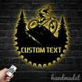 thumbnail image 2 of Handmadetneonsign Custom Name Mountain Bike Metal Wall Art LED Light, Biker Name Metal Led Sign, 2 of 5