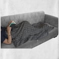 thumbnail image 6 of Grey Soft Flannel Fleece Throw Blanket, Pointy Motifs Directing Upwards and Downwards on a Gloomy Background Print, Cozy Plush for Indoor and Outdoor Use, 50" x 60", Pale Taupe and Grey, by Ambesonne, 6 of 6