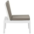 thumbnail image 3 of vidaXL Garden Lounge Chair with Cushion Plastic White, 3 of 5