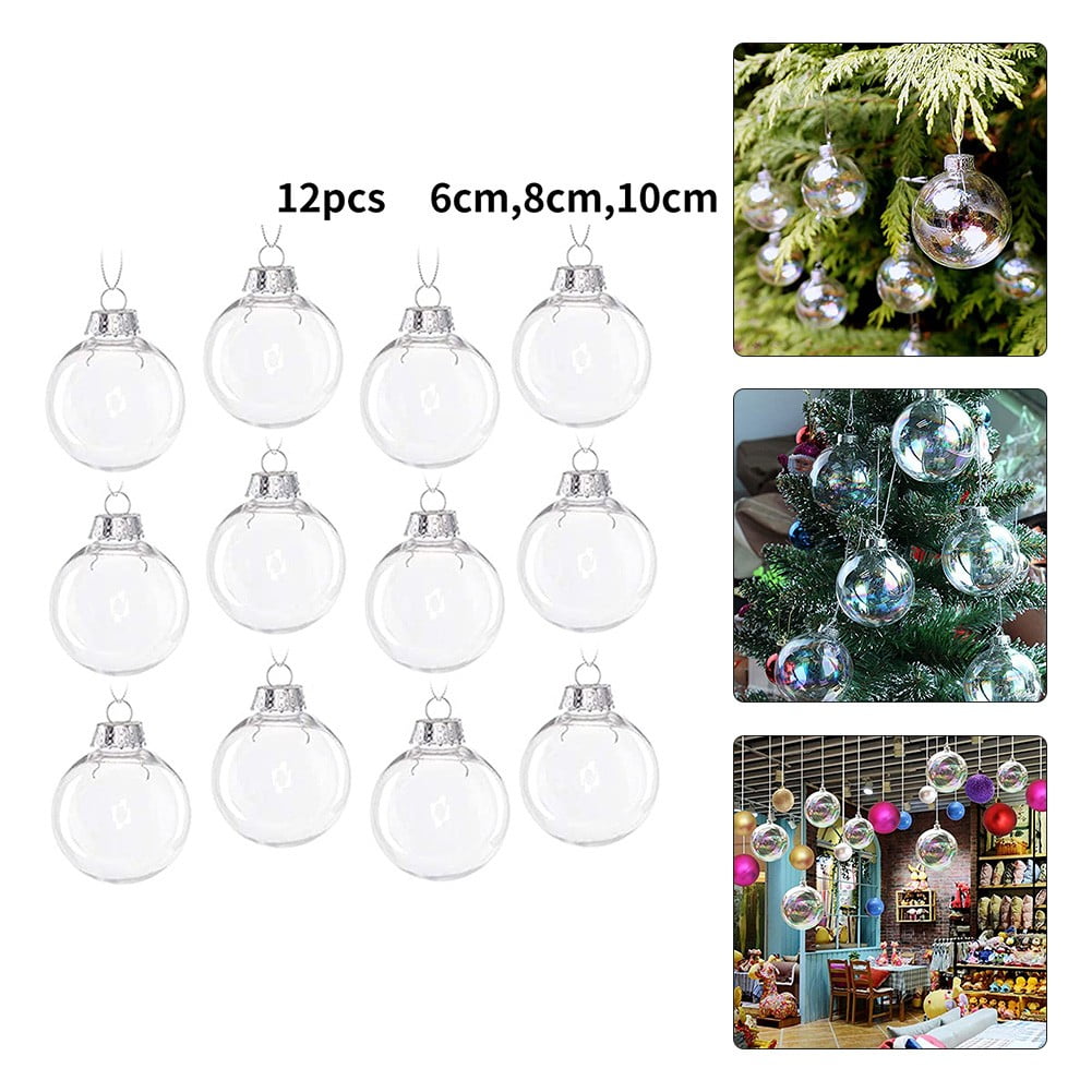 SparkleDrop Glass Baubles Iridescent Christmas Decorations 6/8cm