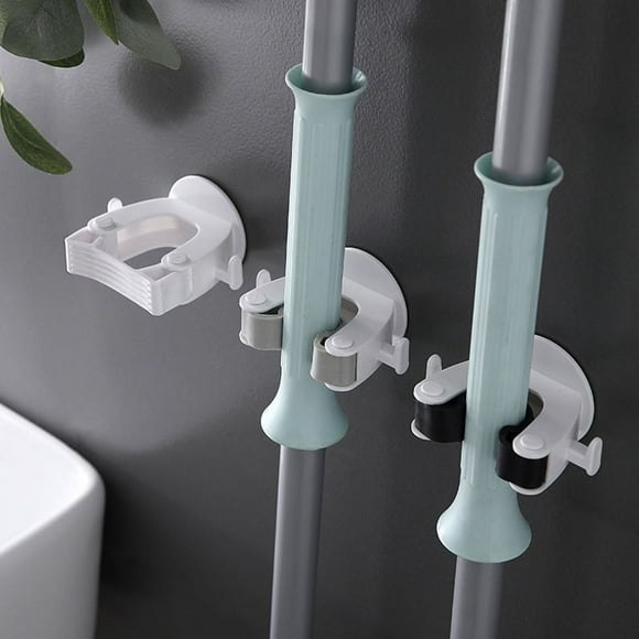 Broom Holder, Heavy Duty Wall Mounted Broom Holder, Super Non-Slip Self-Adhesive No Drilling Broom Clip, Broom and Dustpan for Home, Kitch