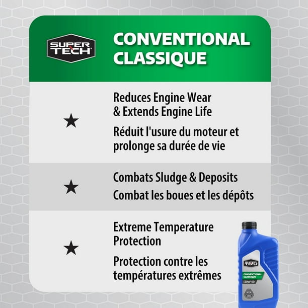 Super Tech 20W50 Conventional Engine Oil, 946 ML - Walmart.ca