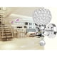 thumbnail image 2 of Lámpara de pared de cristal glamurosa, moderna lámpara de pared de cristal con adornos colgantes para un ambiente llamativo, ideal para dormitorio, sala de estar, pasillo (plateada), 2 of 5