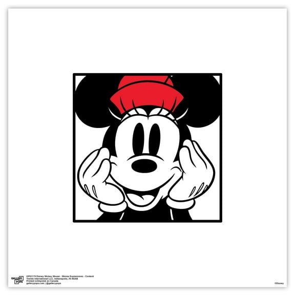 Gallery Pops Disney Mickey Mouse - Minnie Expressions - Content Wall Art, Unframed Version, 12" x 12"