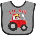thumbnail image 3 of Inktastic Farmer Tractor Little Sis Girls Baby Bib, 3 of 4