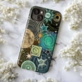thumbnail image 5 of Mystic Green Galaxy Phone Case, Trippy Celestial Spiral Star Moon Aesthetic Protective Cover for iPhone 16 15 14 13 12 11 Pro Max Plus Mini, 5 of 6