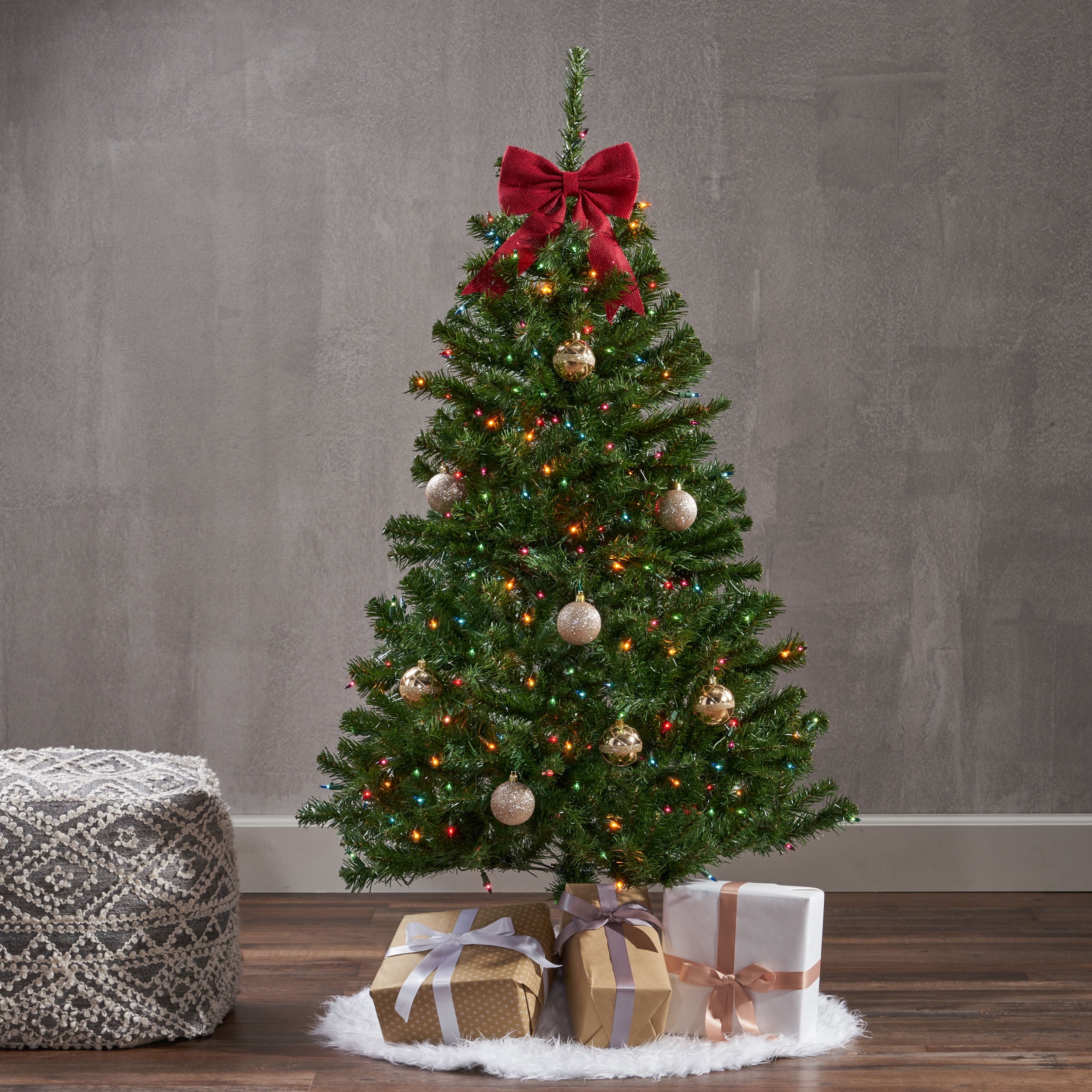 Noble House 4.5foot Noble Fir PreLit MultiColored String Light