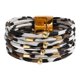 thumbnail image 4 of Pulsera de para mujer, accesorios para conjuntos, fácil de usar, duradera, tipo brazalete. Leopardo blanco, 4 of 8