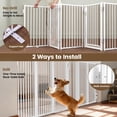 thumbnail image 4 of Pet Gate, Domipet 120''Extra Wide Foldable Dog Fence Indoor, 32''Height Dog Gate for Fireplace, Garden, White, 4 of 10