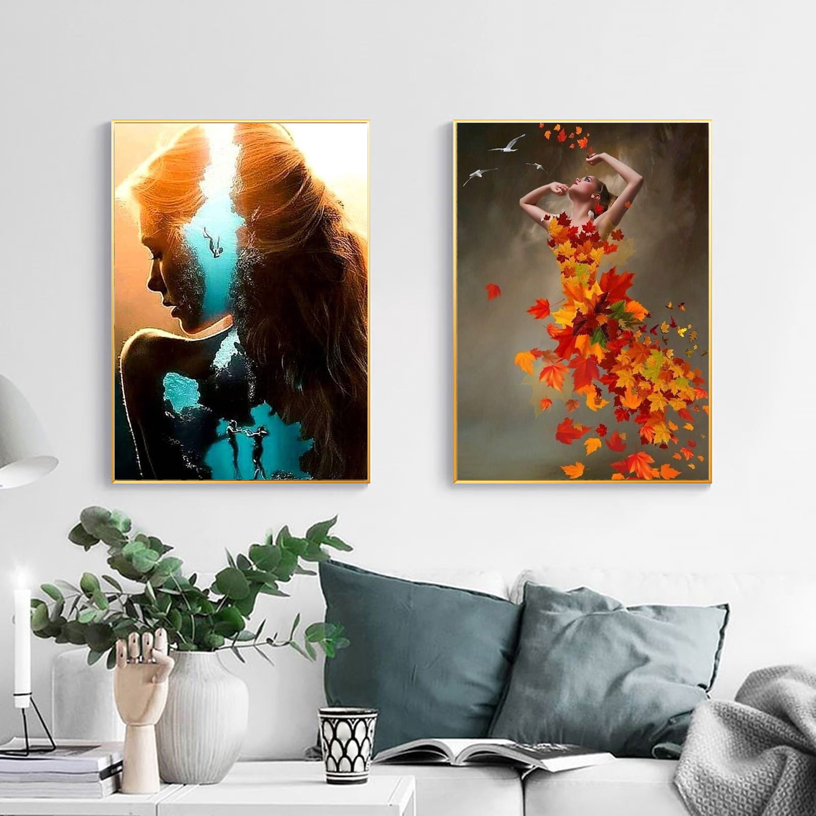 Frameless Canvas Prints Artwork Painting Picture Living Room Wall Art Decor 
