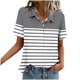 thumbnail image 5 of TaTaai Women's Versatile Short Sleeve Button Front Open Collar Print Top Summer Casual Work Shirt Relaxed Fit Holiday Plus Size Gift, 5 of 6