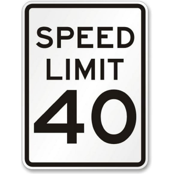 Size: 16" x 12" - Speed Limit Weatherproof Metal Sign