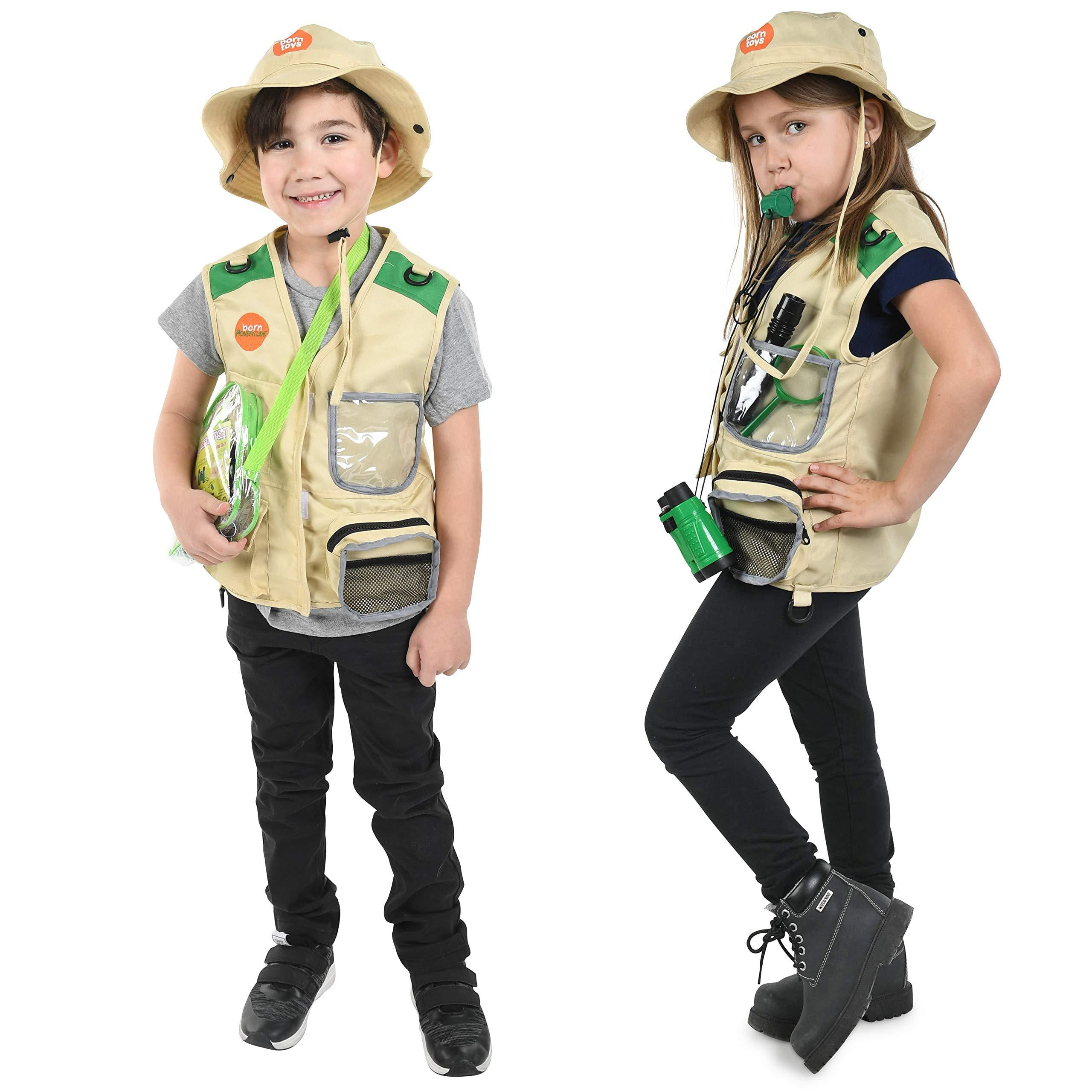 aaa⸜❤︎⸝‍ページ（布兜セット） Born Toys Explorer Kit for Kids 3-7, Washable Safari Vest