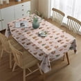 thumbnail image 2 of Pink Christmas Gingerbread House Pattern Rectangle Tablecloth 60"x84",Waterproof Polyester Rectangle Table Cloth, Wipeable Spillproof Polyester Tablecloth for Dining, Camping, Indoor and Outdoor, 2 of 5