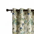 thumbnail image 5 of Ellis Curtain 100% Polyester Brissac Colrful Jacobean Pattern Grommet Curtain Panel Lined 50" x 84" Blue, 5 of 6