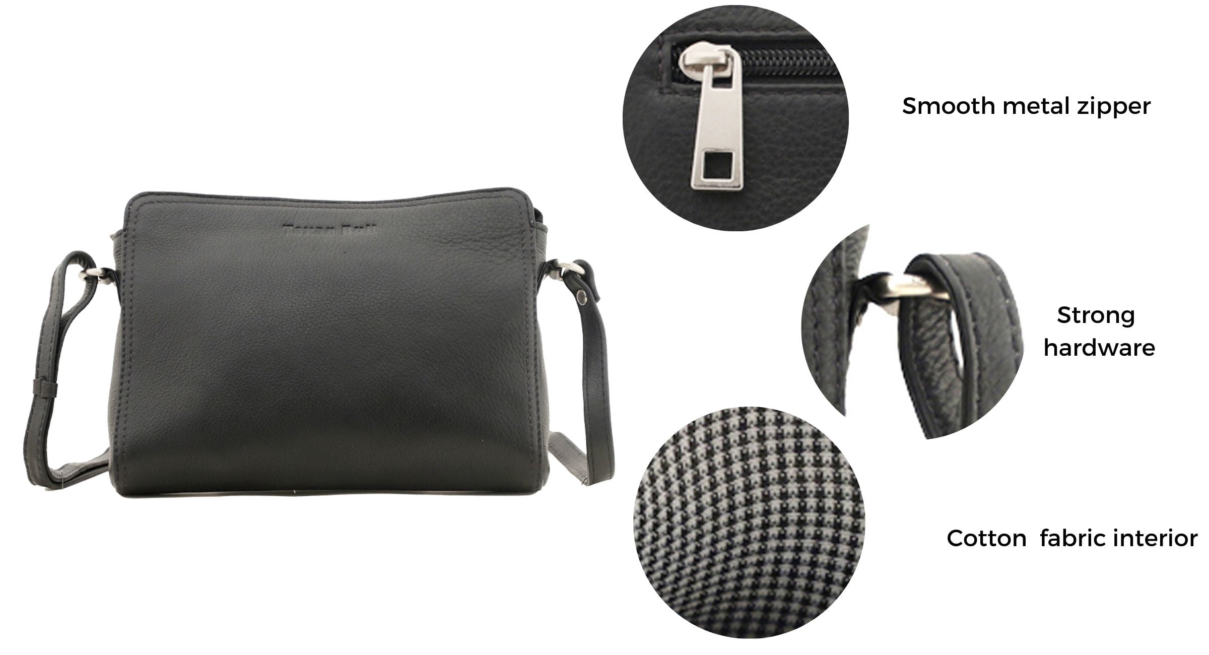 Leather Crossbody Purses For Women- Small Shoulder Handbag With Adjustable Strap