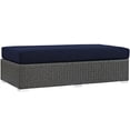thumbnail image 3 of Sojourn Outdoor Patio Fabric Sunbrella Rectangle Ottoman EEI-1863, 3 of 6