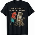thumbnail image 1 of Respect Your Elders Retro Gaming Controller Humorous Hobbyist Top Tee,for unisex up to 3XL, 1 of 4