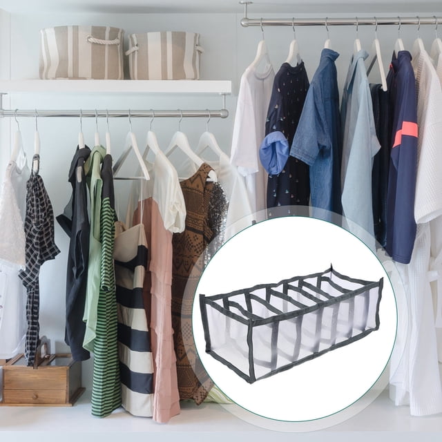 UPOUART 2Ud Organizador De Ropa Para En Malla Nylon Con 7 Compartimentos