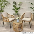 thumbnail image 3 of Afuera Living 3 Piece Outdoor Wicker Conversation Set in Light Brown, 3 of 12