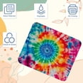 thumbnail image 3 of Tie Dye Printed Square Desk Mat Mousepad, 8.3x9.8 Inch, Non-Slip Rubber Bottom, Suitable for Office and Gaming, 3 of 6