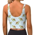 thumbnail image 4 of Goofa Cartoon Sea Turtle Printed Sports Bras for Women, High Impact Running Bra Workout Crop Tank Tops Longline Sports Bra Push up-XX-Large, 4 of 9