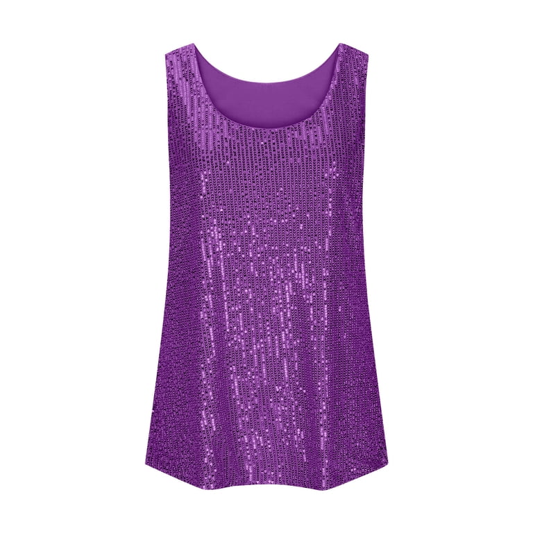 Kids Casual Top, Solid Color, Sequin Detail, Summer, Spring, Everyday ...