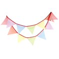 thumbnail image 3 of New 12 Flags - 3.2M Cotton Fabric Banners candy colour Bunting Decor children camping bunting birthday photo garland, 3 of 6