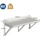 thumbnail image 3 of ChaoLink Estante de pared de acero inoxidable de 48 pulgadas, estantería montada en pared para cocina, equipo y electrodomésticos con salpicadero y soportes, 3 of 8