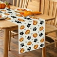 thumbnail image 4 of Fall Table Runner with Pumpkin Dog Paw & Heart Design, Durable Linen Seasonal Autumn Thanksgiving Halloween Decor for Kitchen Dining Table, Holiday Home Party, 4 of 5