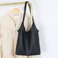 thumbnail image 5 of Bolso grande de mano para mujer, bolso de hombro de piel, bolso de viaje para mujer, bolso de diseñador de piel vegana, 5 of 5