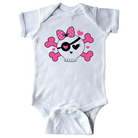 Pirate Funny Infant Bodysuit - Girl Pirate Skull Valentine Infant Creeper