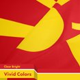 thumbnail image 4 of G128 5 Pack: Macedonia Macedonian Flag | 3x5 Ft | LiteWeave Pro Series Printed 150D Polyester | Country Flag, Vibrant Colors, Brass Grommets, Thicker and More Durable Than 100D 75D Polyester, 4 of 6