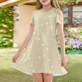 thumbnail image 3 of XADYUY Striped Dresses for Girls 10-12 Casual A-Line Sleeveless Toddler Skater Cute Loose Crew Neck Swing kids sundresses girls 4-16,Beige 11-12 Years, 3 of 6