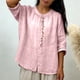 thumbnail image 5 of Camisetas de Trabajo de las Mujeres Bordadas de Manga Media con Cuello en V para el Uso Casual, de Viajes Y Diario, 5 of 8